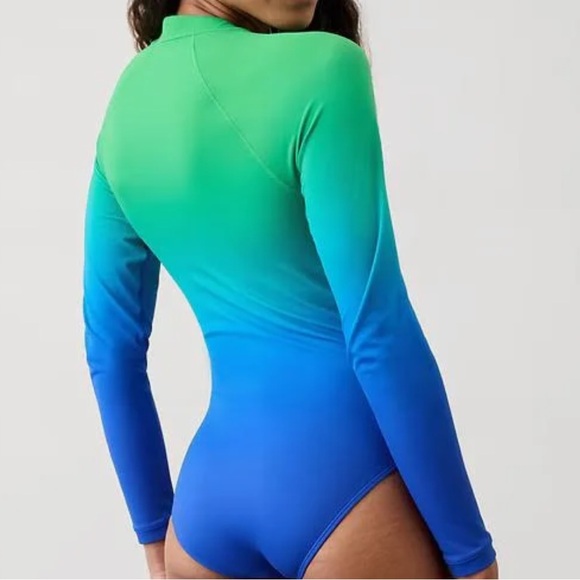 Athleta Swim Shield Ombre One Piece Rashgaurd